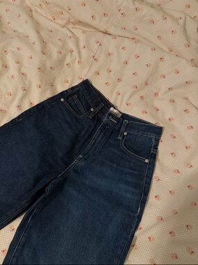 FRAME Dark Blue Women's High-Rise Straight Jeans